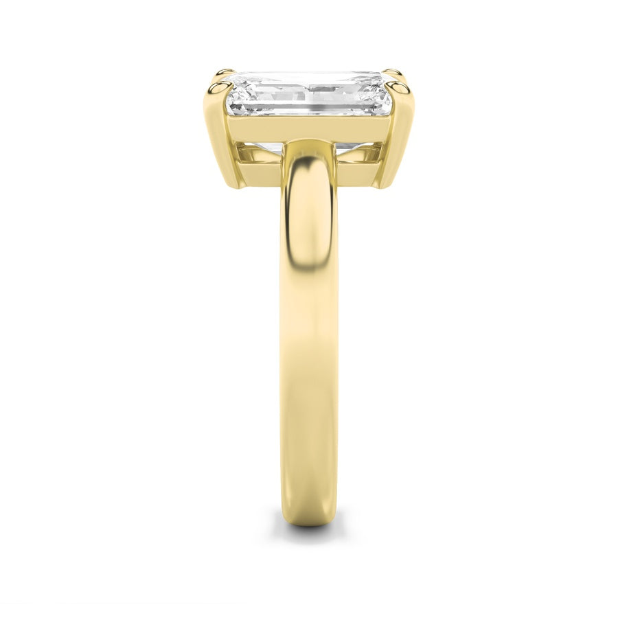 3CTW Emerald Shaped Lab Grown Diamond (F/VS) Toi et Moi Engagement Ring in 14K Gold
