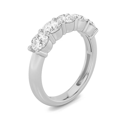 1.5CTW Round Shaped Lab Grown Diamond (F/VS) Five Stone Band Ring in 14K Gold