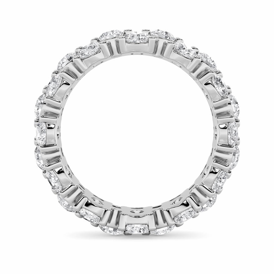 5CTW Round Shaped Lab Grown Diamond (F/VS) Eternity Band Ring in 14K Gold