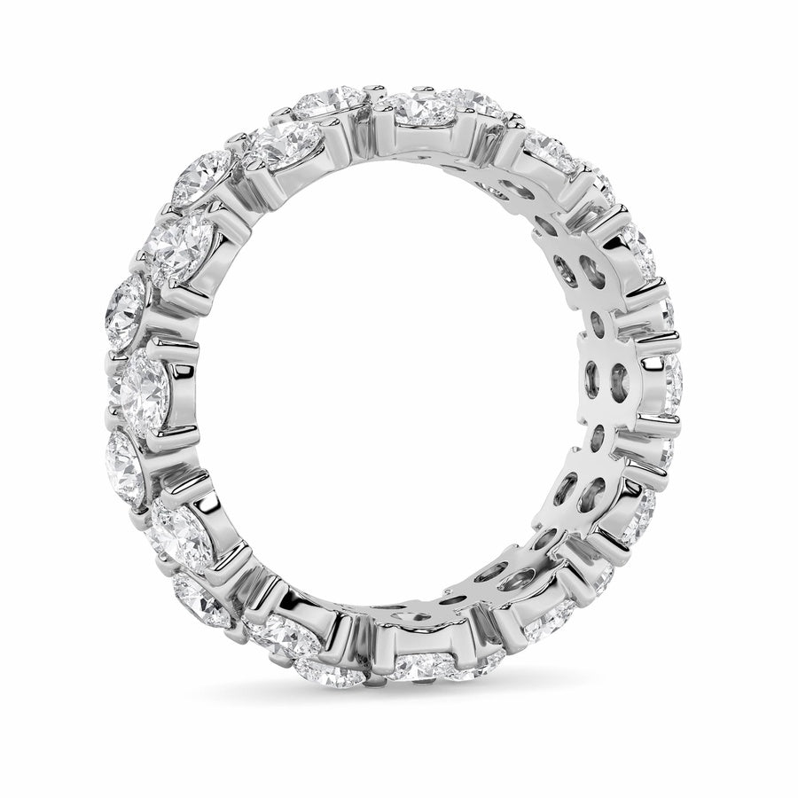5CTW Round Shaped Lab Grown Diamond (F/VS) Eternity Band Ring in 14K Gold