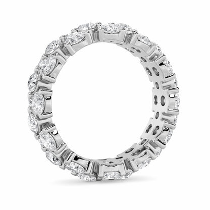 5CTW Round Shaped Lab Grown Diamond (F/VS) Eternity Band Ring in 14K Gold