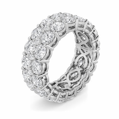 8CTW Round Shaped Lab Grown Diamond (F/VS) Eternity Band Ring in 14K Gold