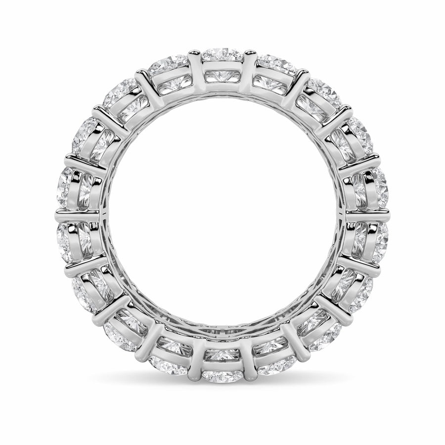 8CTW Round Shaped Lab Grown Diamond (F/VS) Eternity Band Ring in 14K Gold
