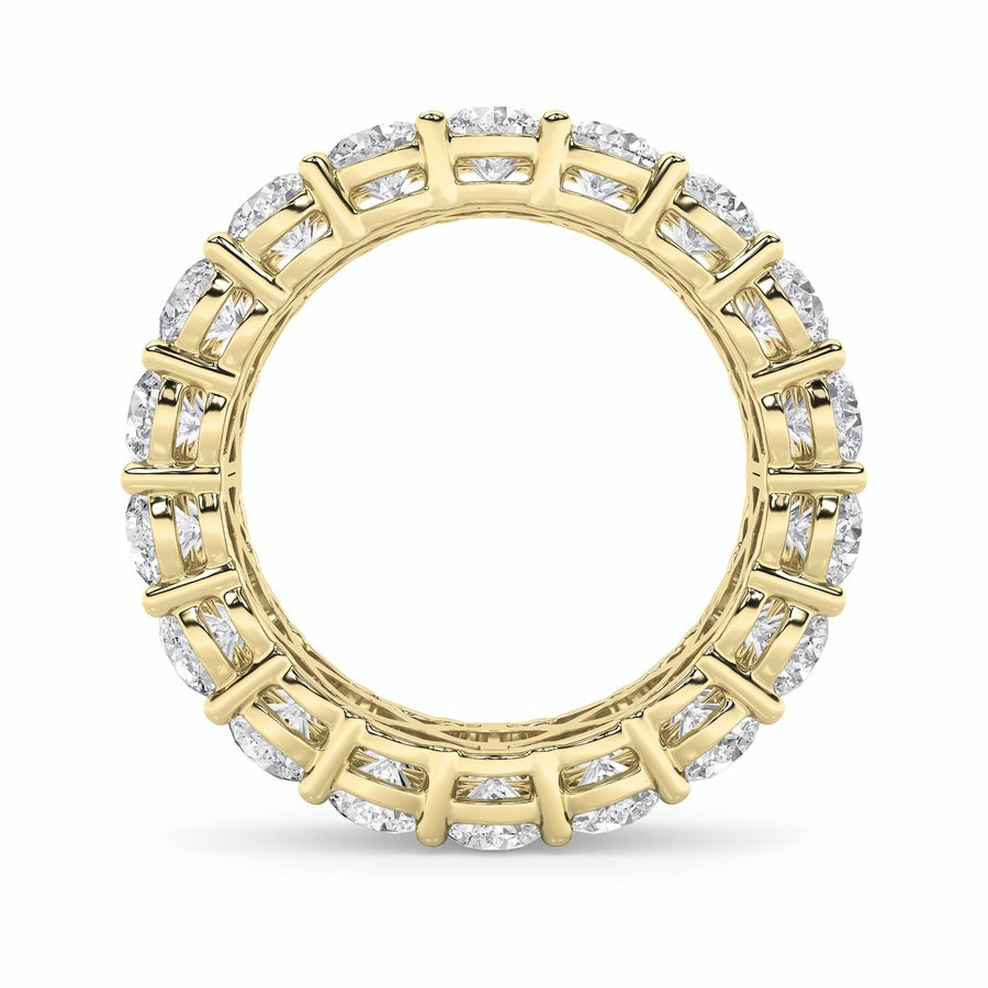 8CTW Round Shaped Lab Grown Diamond (F/VS) Eternity Band Ring in 14K Gold