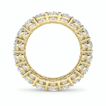 8CTW Round Shaped Lab Grown Diamond (F/VS) Eternity Band Ring in 14K Gold