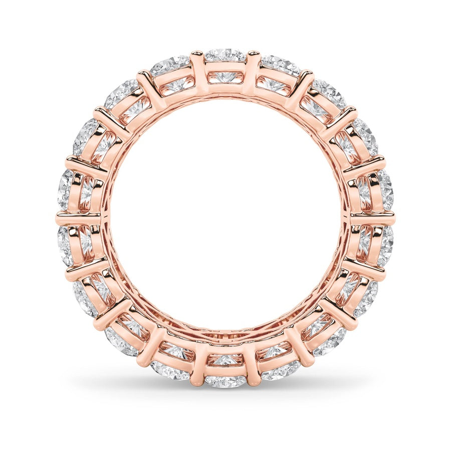 8CTW Round Shaped Lab Grown Diamond (F/VS) Eternity Band Ring in 14K Gold