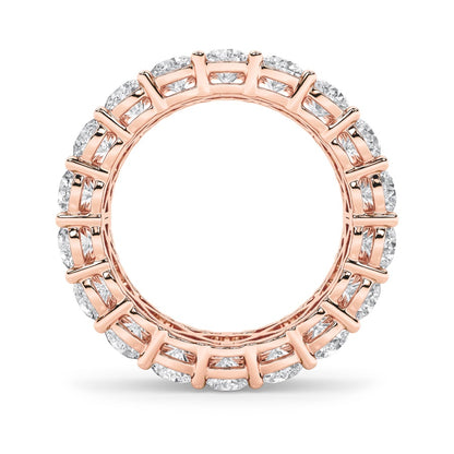 8CTW Round Shaped Lab Grown Diamond (F/VS) Eternity Band Ring in 14K Gold