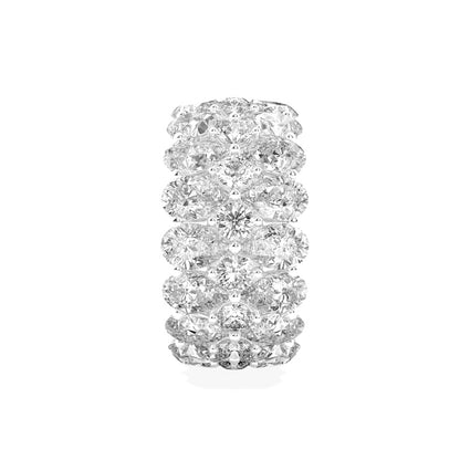 9CTW Pear Shaped Lab Grown Diamond (F/VS) Eternity Band Ring in 14K Gold