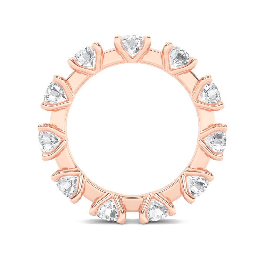 3CTW Round Shaped Lab Grown Diamond (F/VS) Eternity Band Ring in 14K Gold