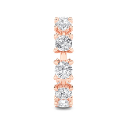 3CTW Round Shaped Lab Grown Diamond (F/VS) Eternity Band Ring in 14K Gold