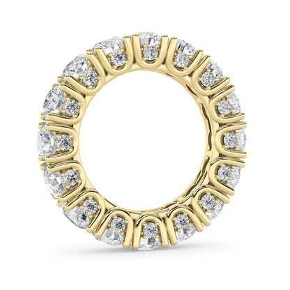 7CTW Round Shaped Lab Grown Diamond (F/VS) Eternity Band Ring in 14K Gold