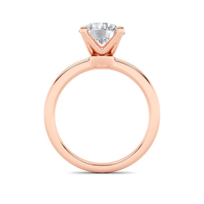 2CTW Round Shaped Lab Grown Diamond (F/VS) Classic Solitaire Engagement Ring in 14K Gold