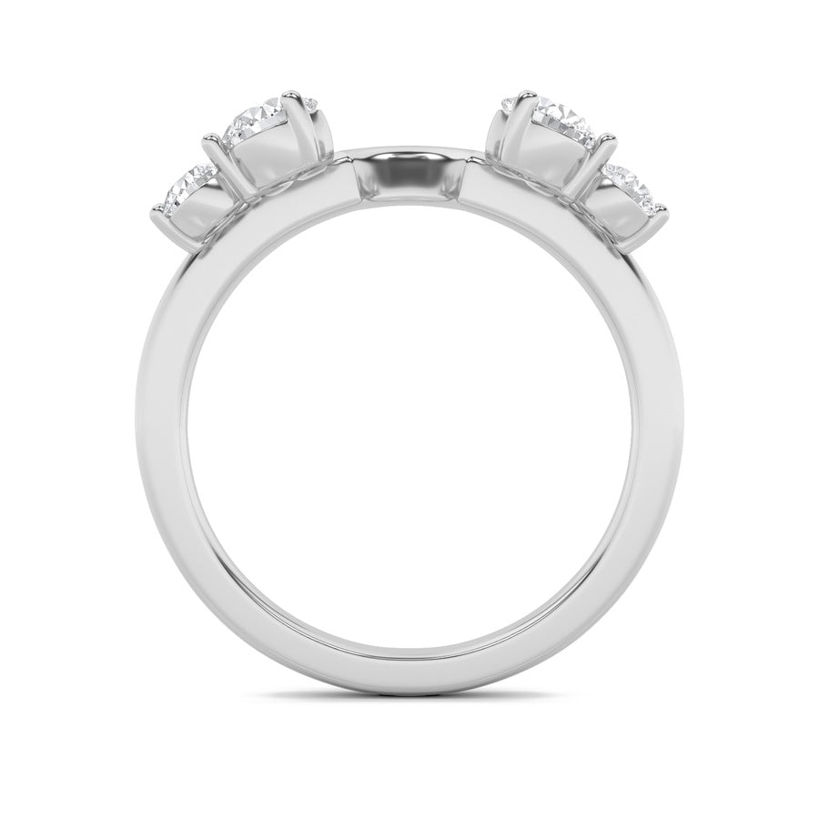 0.75CTW Round Shaped Lab Grown Diamond (F/VS) Fashion Wrap Ring in 14K Gold
