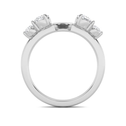 0.75CTW Round Shaped Lab Grown Diamond (F/VS) Fashion Wrap Ring in 14K Gold