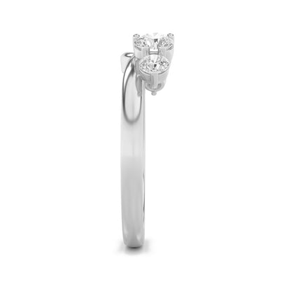 0.75CTW Round Shaped Lab Grown Diamond (F/VS) Fashion Wrap Ring in 14K Gold