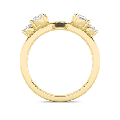 0.75CTW Round Shaped Lab Grown Diamond (F/VS) Fashion Wrap Ring in 14K Gold