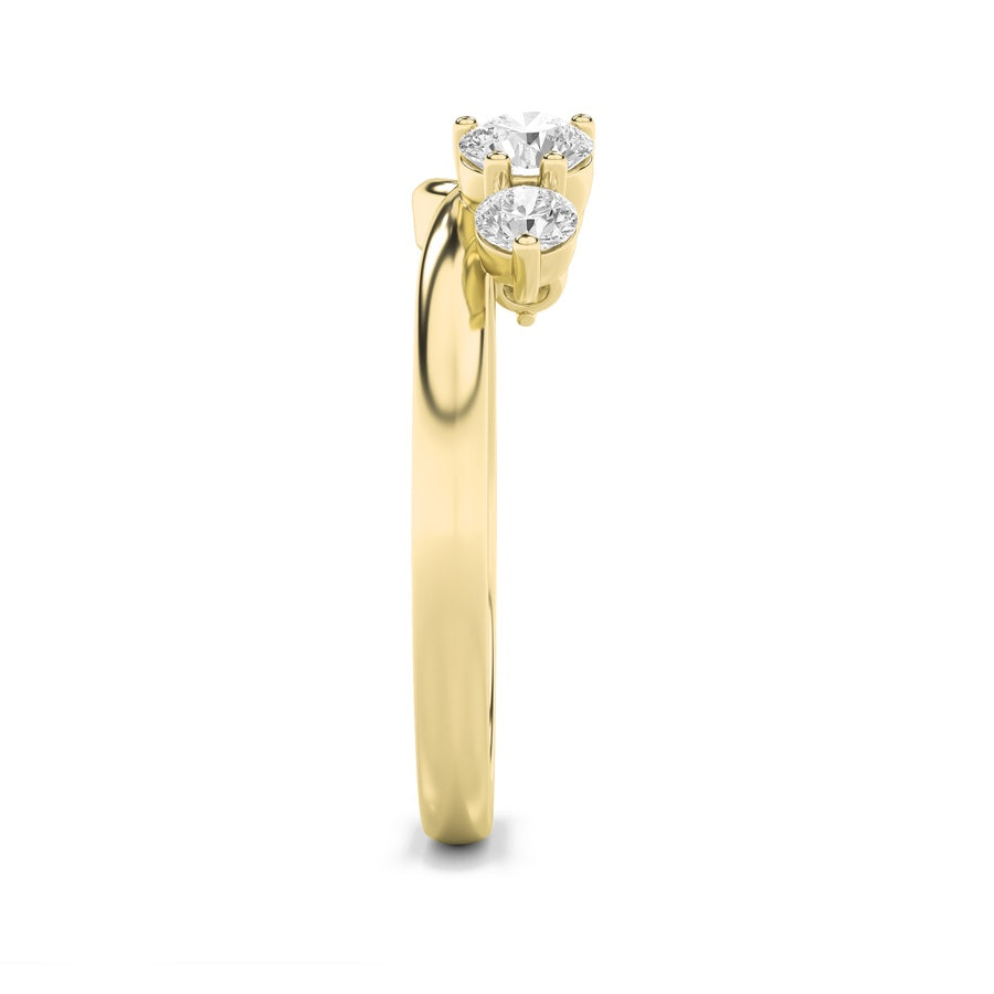 0.75CTW Round Shaped Lab Grown Diamond (F/VS) Fashion Wrap Ring in 14K Gold