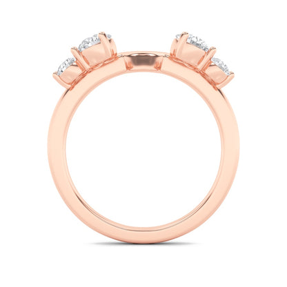 0.75CTW Round Shaped Lab Grown Diamond (F/VS) Fashion Wrap Ring in 14K Gold