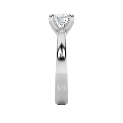 0.75CTW Round Shaped Lab Grown Diamond (E/VS) Classic Solitaire Engagement Ring in 14K Gold