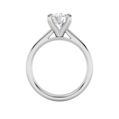 1CTW Round Shaped Lab Grown Diamond (E/VS) Classic Solitaire Engagement Ring in 14K Gold
