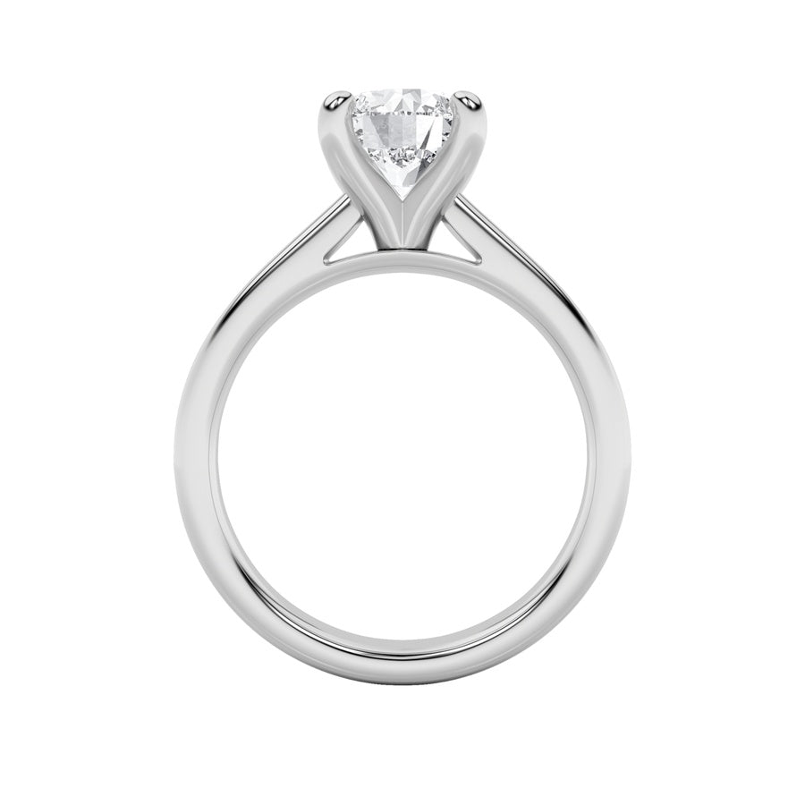 1.5CTW Round Shaped Lab Grown Diamond (E/VS) Classic Solitaire Engagement Ring in 14K Gold