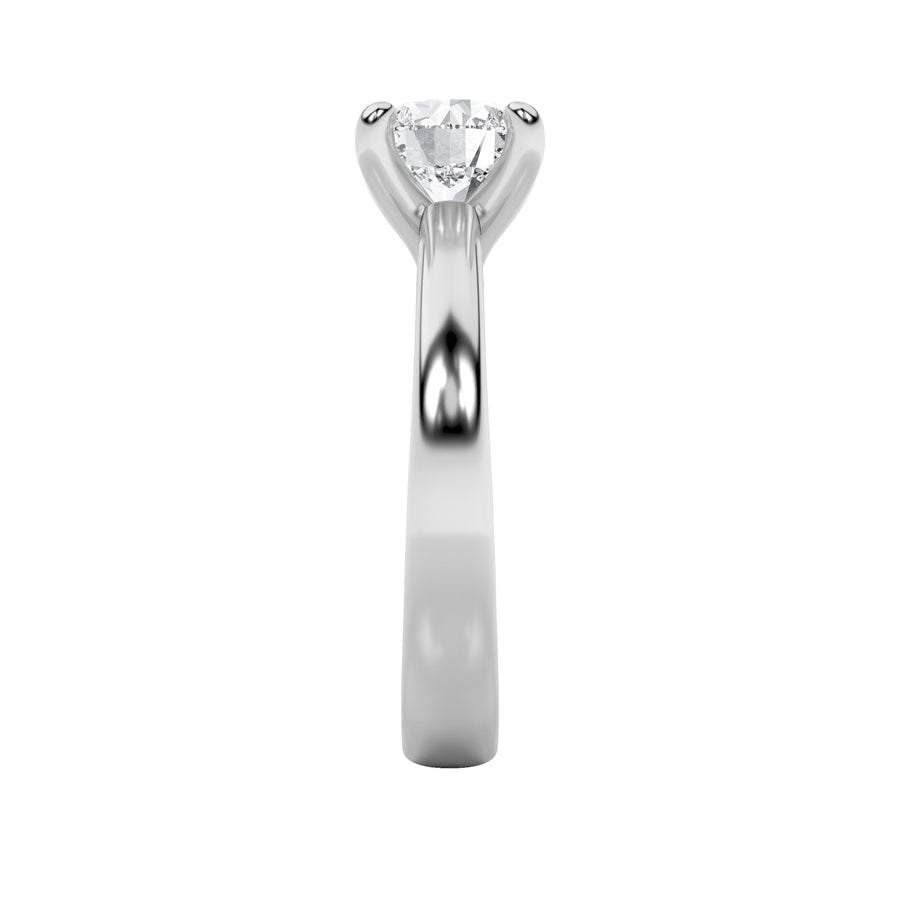 1.5CTW Round Shaped Lab Grown Diamond (E/VS) Classic Solitaire Engagement Ring in 14K Gold