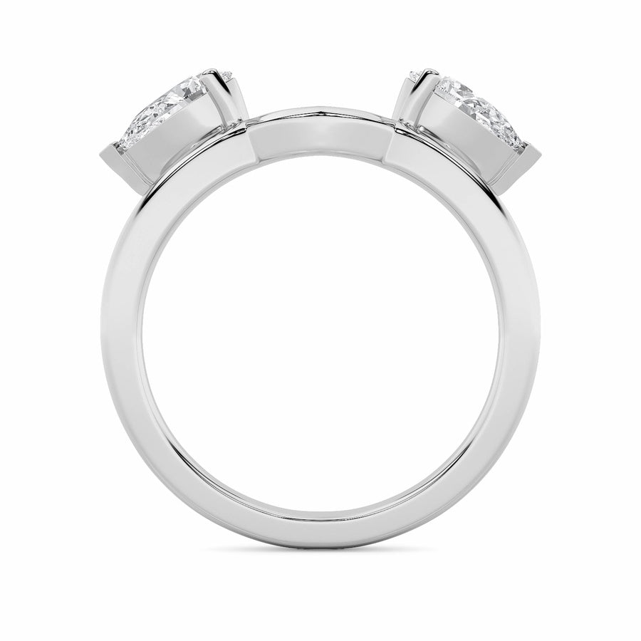 1CTW Pear Shaped Lab Grown Diamond (F/VS) Wrap Ring in 14K Gold