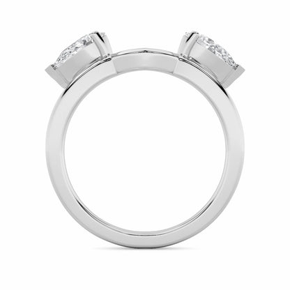 1CTW Pear Shaped Lab Grown Diamond (F/VS) Wrap Ring in 14K Gold