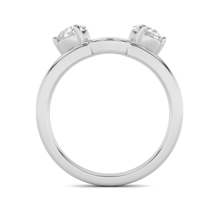 1CTW Round Shaped Lab Grown Diamond (F/VS) Wrap Ring in 14K Gold