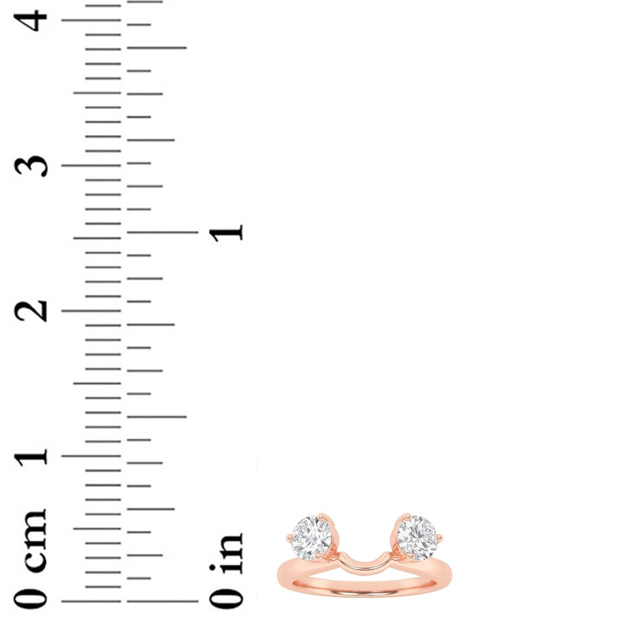 1CTW Round Shaped Lab Grown Diamond (F/VS) Wrap Ring in 14K Gold