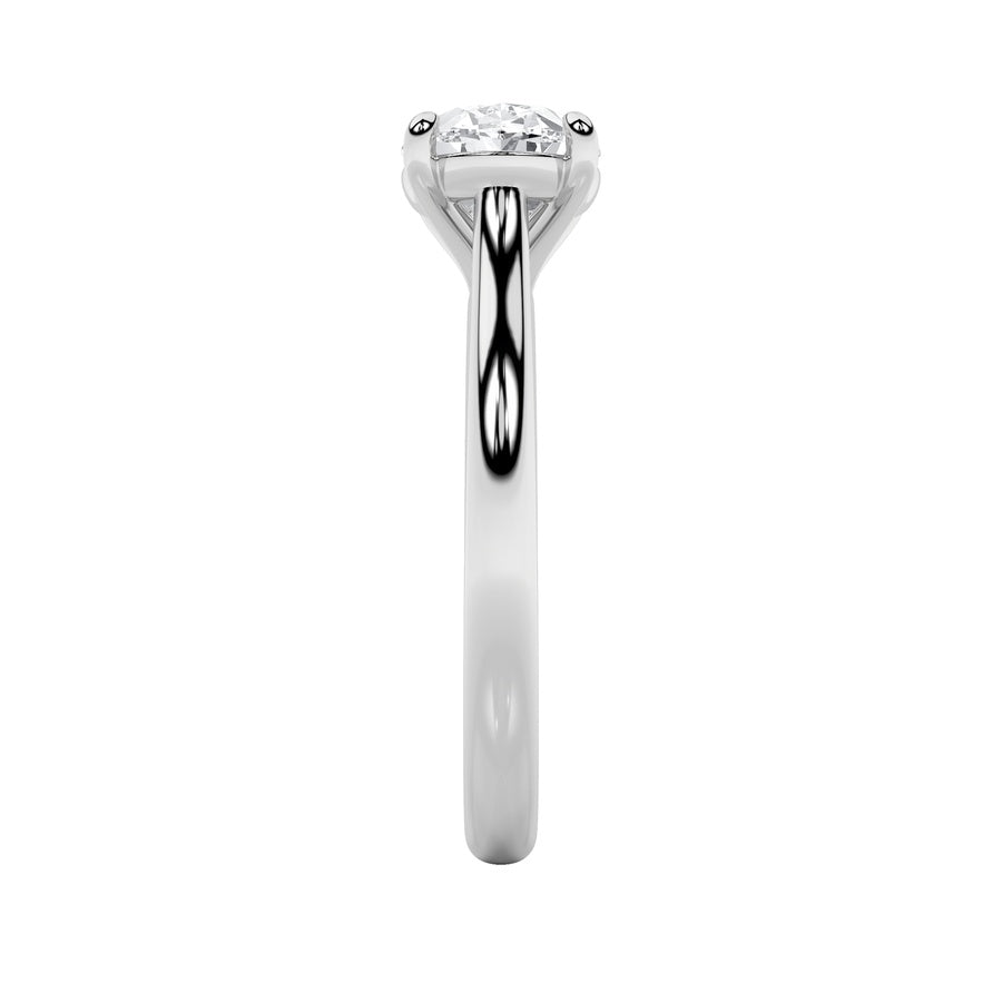 2CTW Oval Shaped Lab Grown Diamond (F/VS) East West Accented Ring in 14K Gold
