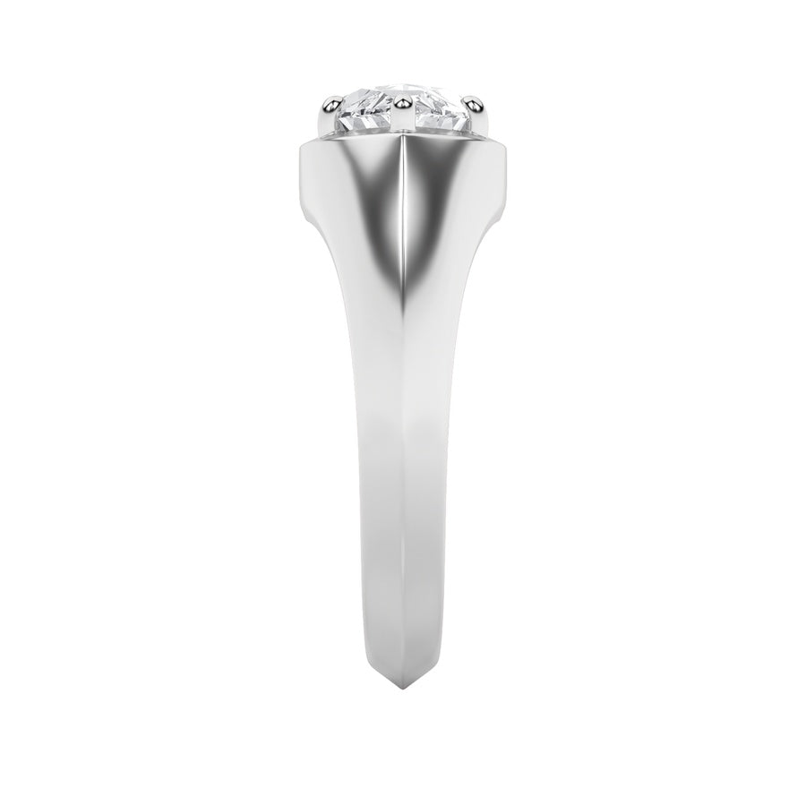 2CTW Marquise Shaped Lab Grown Diamond (F/VS) East West Solitaire Ring in 14K Gold
