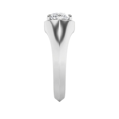 2CTW Marquise Shaped Lab Grown Diamond (F/VS) East West Solitaire Ring in 14K Gold