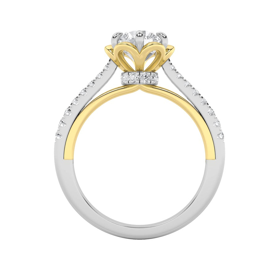 1.5CTW Round Shaped Lab Grown Diamond (F/VS) Solitaire Engagement Ring in 14K Gold