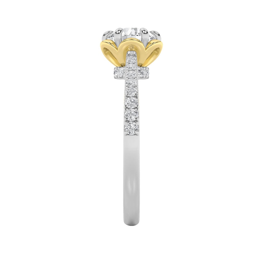 1.5CTW Round Shaped Lab Grown Diamond (F/VS) Solitaire Engagement Ring in 14K Gold