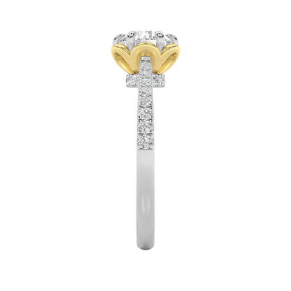 1.5CTW Round Shaped Lab Grown Diamond (F/VS) Solitaire Engagement Ring in 14K Gold