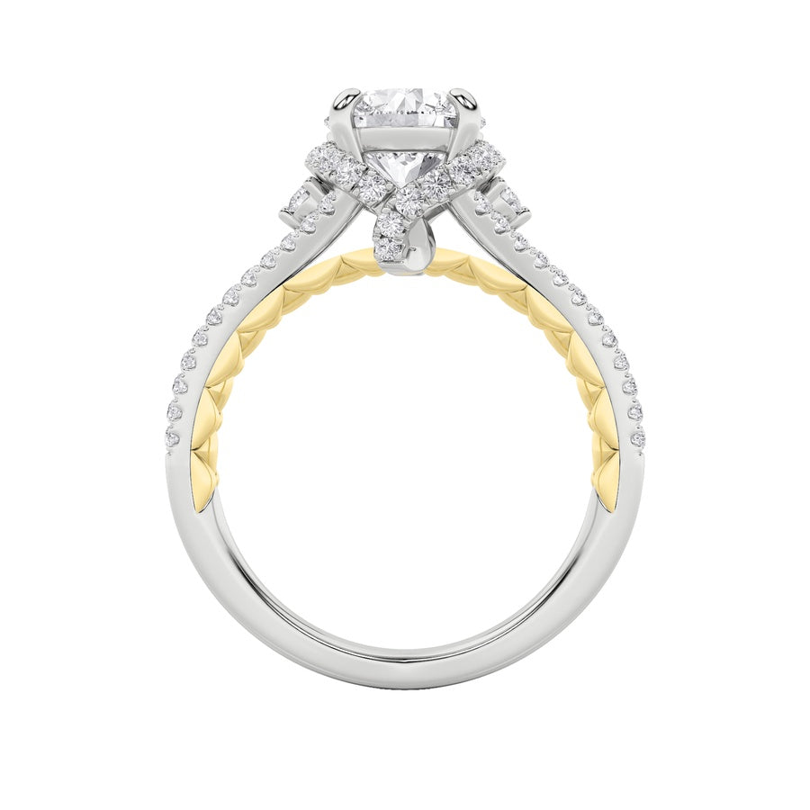 2CTW Round Shaped Lab Grown Diamond (F/VS) Solitaire Engagement Ring in 14K Gold