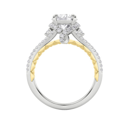 2CTW Round Shaped Lab Grown Diamond (F/VS) Solitaire Engagement Ring in 14K Gold