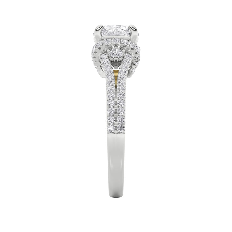 2CTW Round Shaped Lab Grown Diamond (F/VS) Solitaire Engagement Ring in 14K Gold