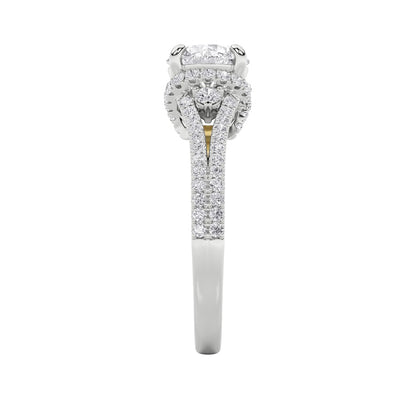 2CTW Round Shaped Lab Grown Diamond (F/VS) Solitaire Engagement Ring in 14K Gold