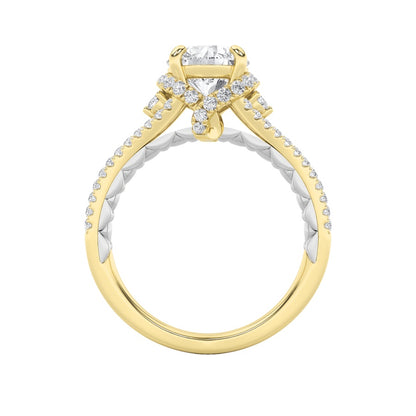 2CTW Round Shaped Lab Grown Diamond (F/VS) Solitaire Engagement Ring in 14K Gold