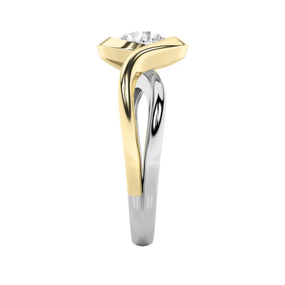 2CTW Round Shaped Lab Grown Diamond (F/VS) Solitaire Engagement Ring in 14K Gold