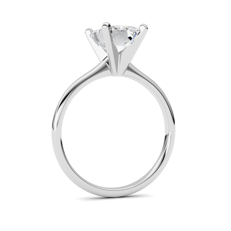 2CTW Emerald Shaped Lab Grown Diamond Classic Solitaire Ring in 14K Gold (F/VS)