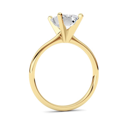 2CTW Emerald Shaped Lab Grown Diamond Classic Solitaire Ring in 14K Gold (F/VS)