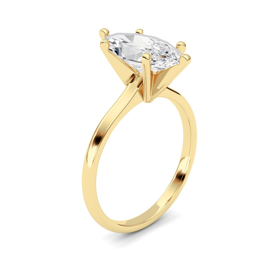 2CTW Marquise Shaped Lab Grown Diamond Classic Solitaire Ring in 14K Gold (F/VS)