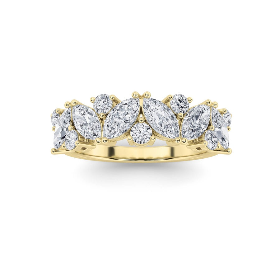 1.5CTW Marquise Shaped Lab Grown Diamond (G/VS) Ring in 14K Gold
