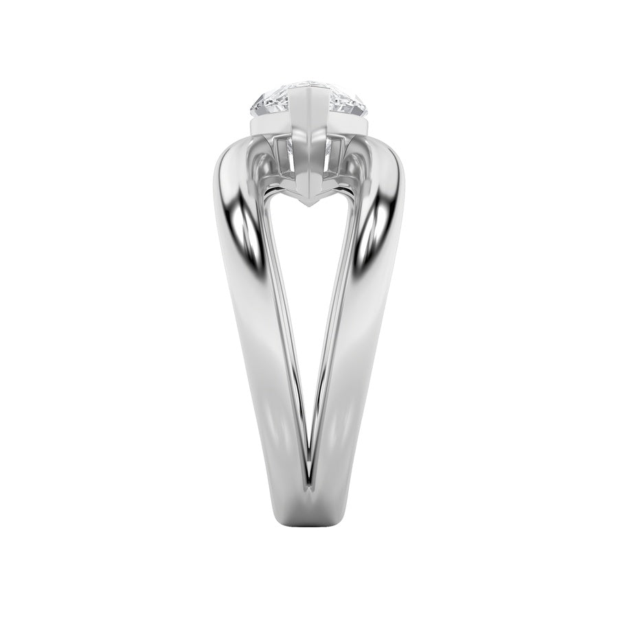 2CTW Marquise Shaped Lab Grown Diamond (G/VS) East West Solitaire Fancy Ring in 14K Gold