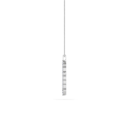 3.5CTW Pear Shaped Lab Grown Diamond (F/VS) Cross Pendant in 14K White Gold