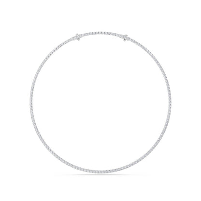 15CTW Round Shaped Lab Grown Diamond (F/VS) Necklace in 14K White Gold