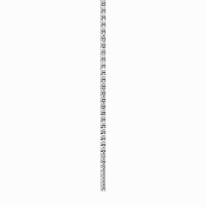 15CTW Round Shaped Lab Grown Diamond (F/VS) Bezel Set Tennis Necklace in 14K White Gold